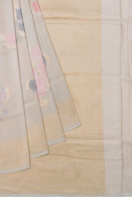 Silver Banaras Katan Tissue saree