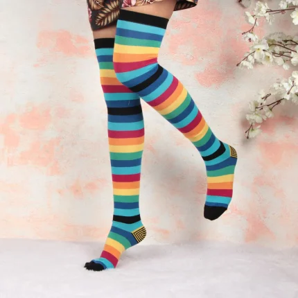 Knee High Socks-Rainbow Edition