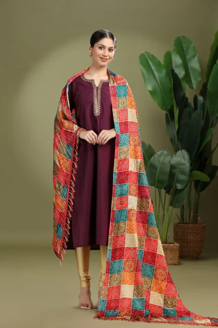 Multicolor Floral Printed Dupatta