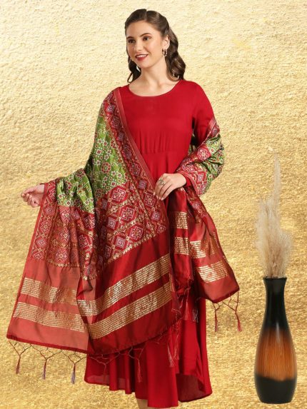 Woven Banarasi Patola Silk Dupatta