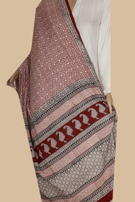 Maroon Bagh Cotton Dupatta